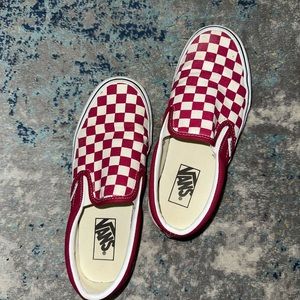 Berry checkered vans